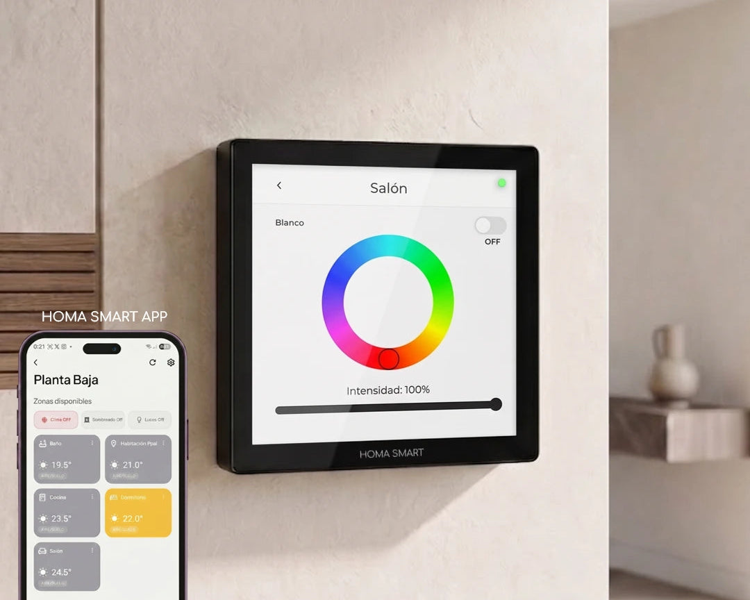 Pantalla Táctil de 4" WiFi con sensor de temperatura y humedad