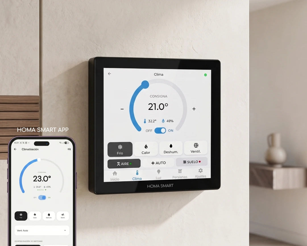 Pantalla Táctil de 4" WiFi con sensor de temperatura y humedad